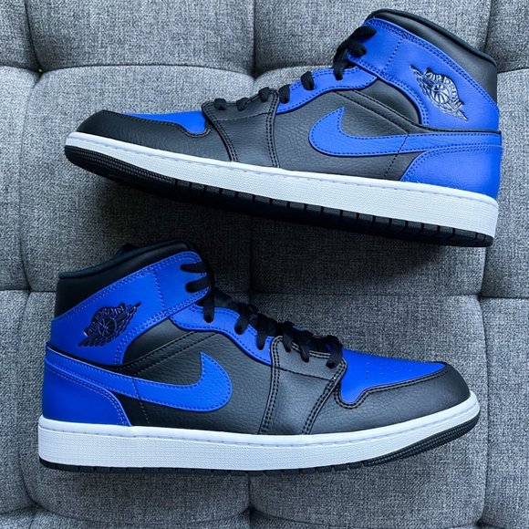 🖤💙🤍 Men's Air Jordan 1 Retro Mid black blue - Picture 4 of 4